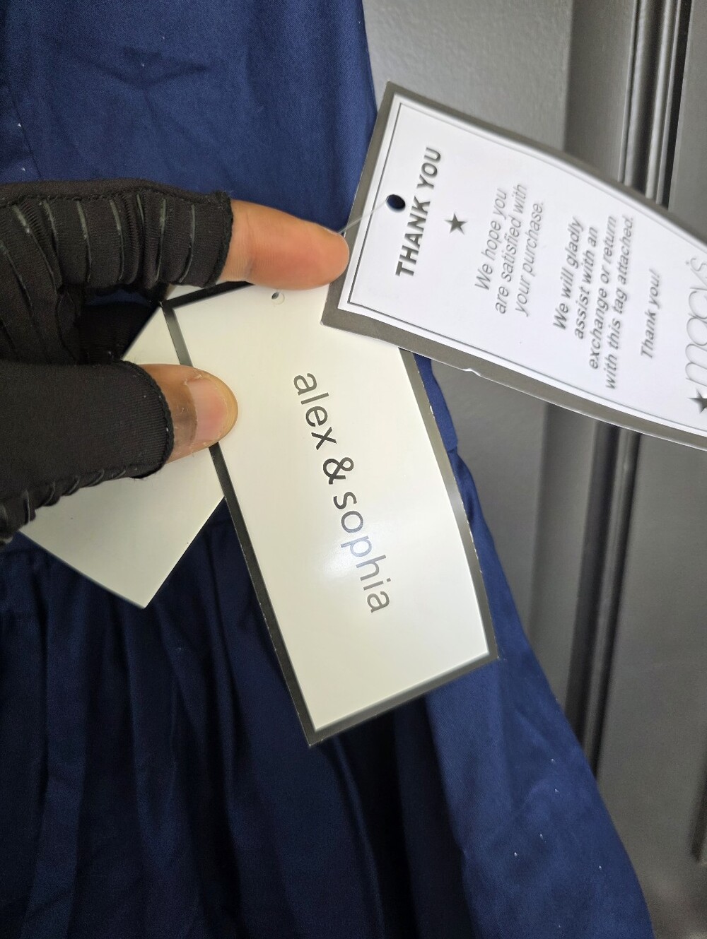 NWT Alex & Sophia Juniors Navy Fit & Flare Party Dress Size 5/6 Easter Wedding. - Picture 6 of 10